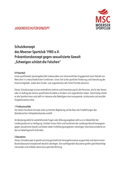 MSC-Jugendschutzkonzept